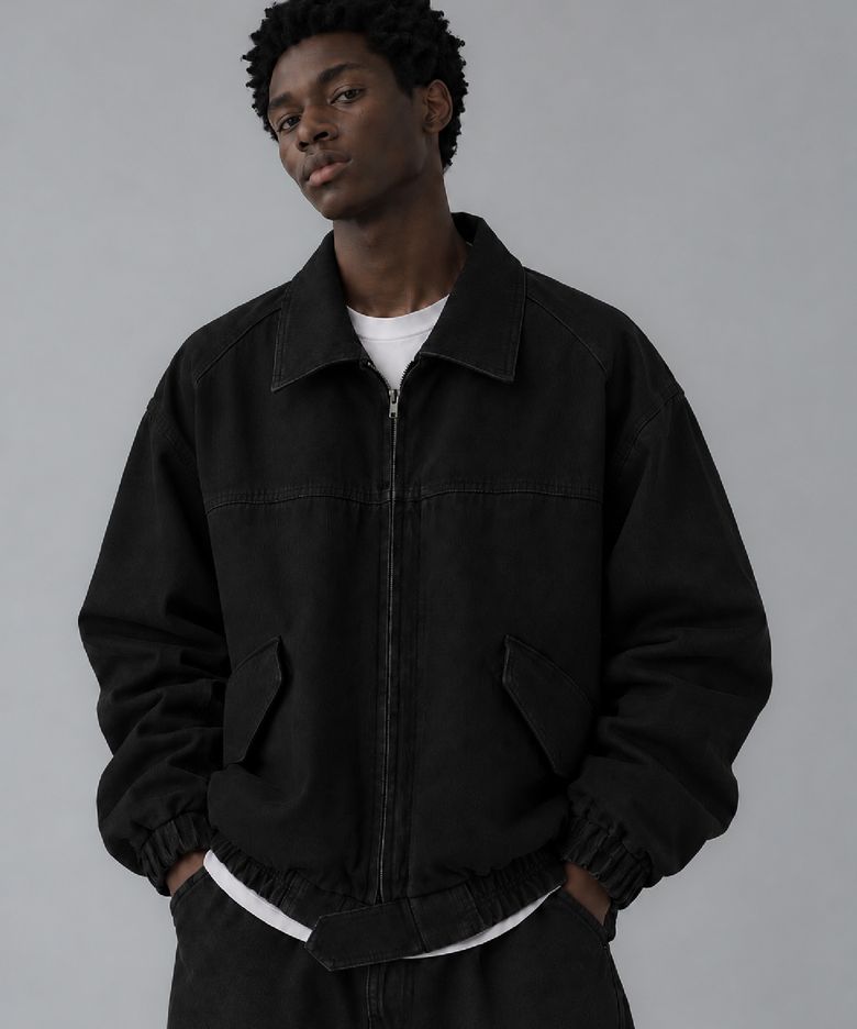 아스팔트 포엠 데님 자켓 (Asphalt Poem Denim Jacket) / Black