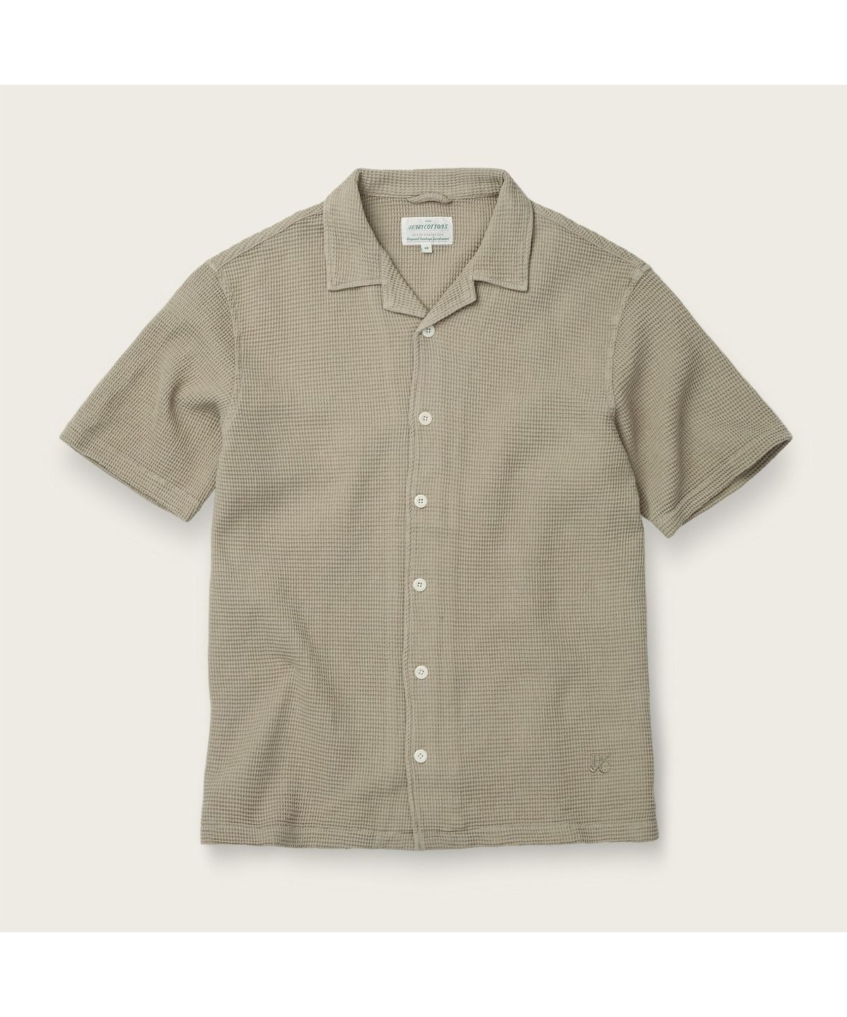 헨리코튼(HENRY COTTONS) [Brtish Sporting Club] Waffle Dyeing Half Sleeve Shirts (Set-up) ABSAM26731BEX