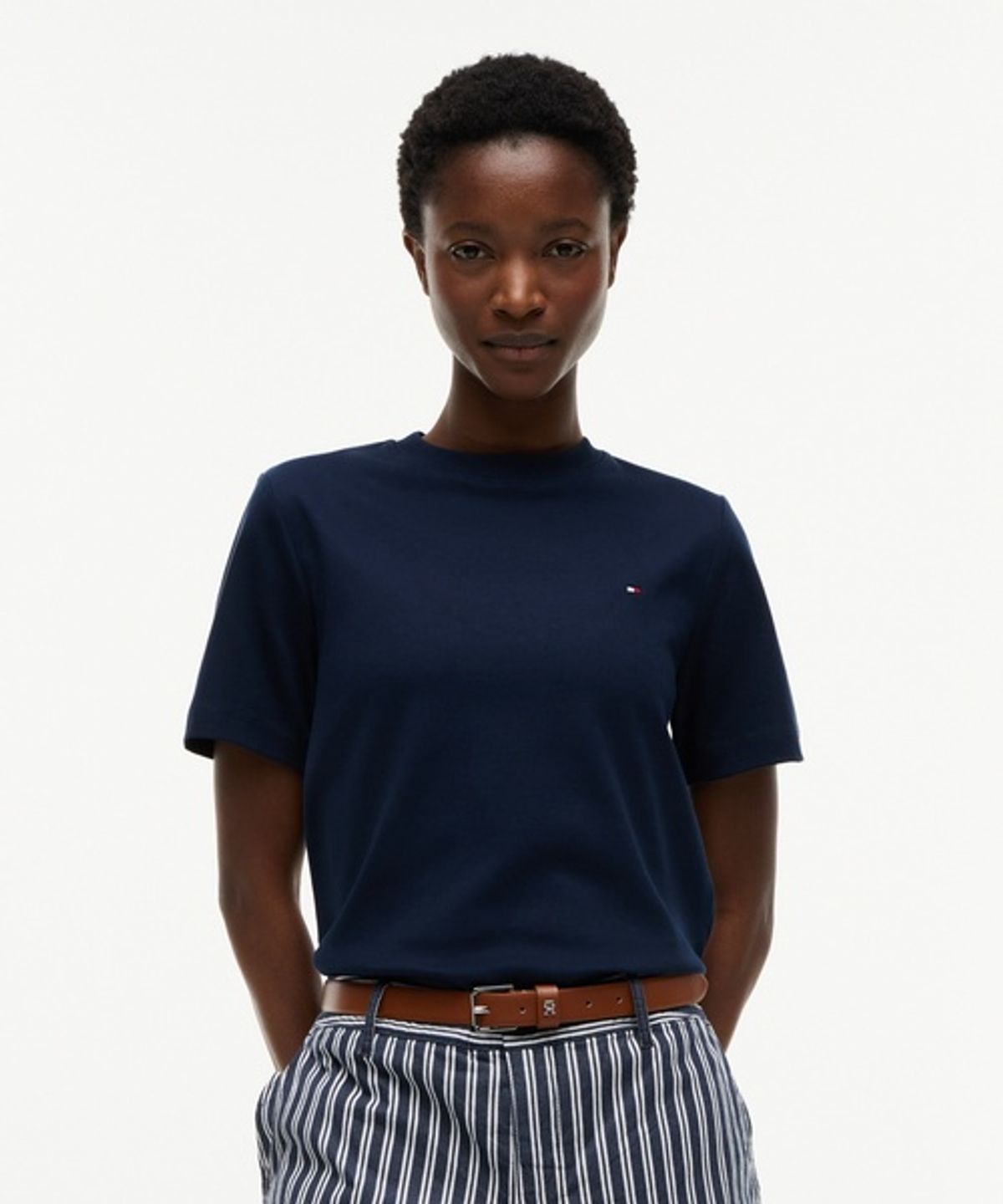 타미힐피거(TOMMY HILFIGER) 크루넥 박시 티셔츠 (T22G6TTO010WT1C1G)