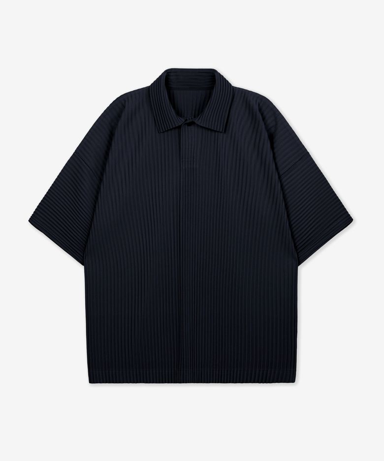 Yoyogi Pleats Polo (Navy) TNTS6E212N2