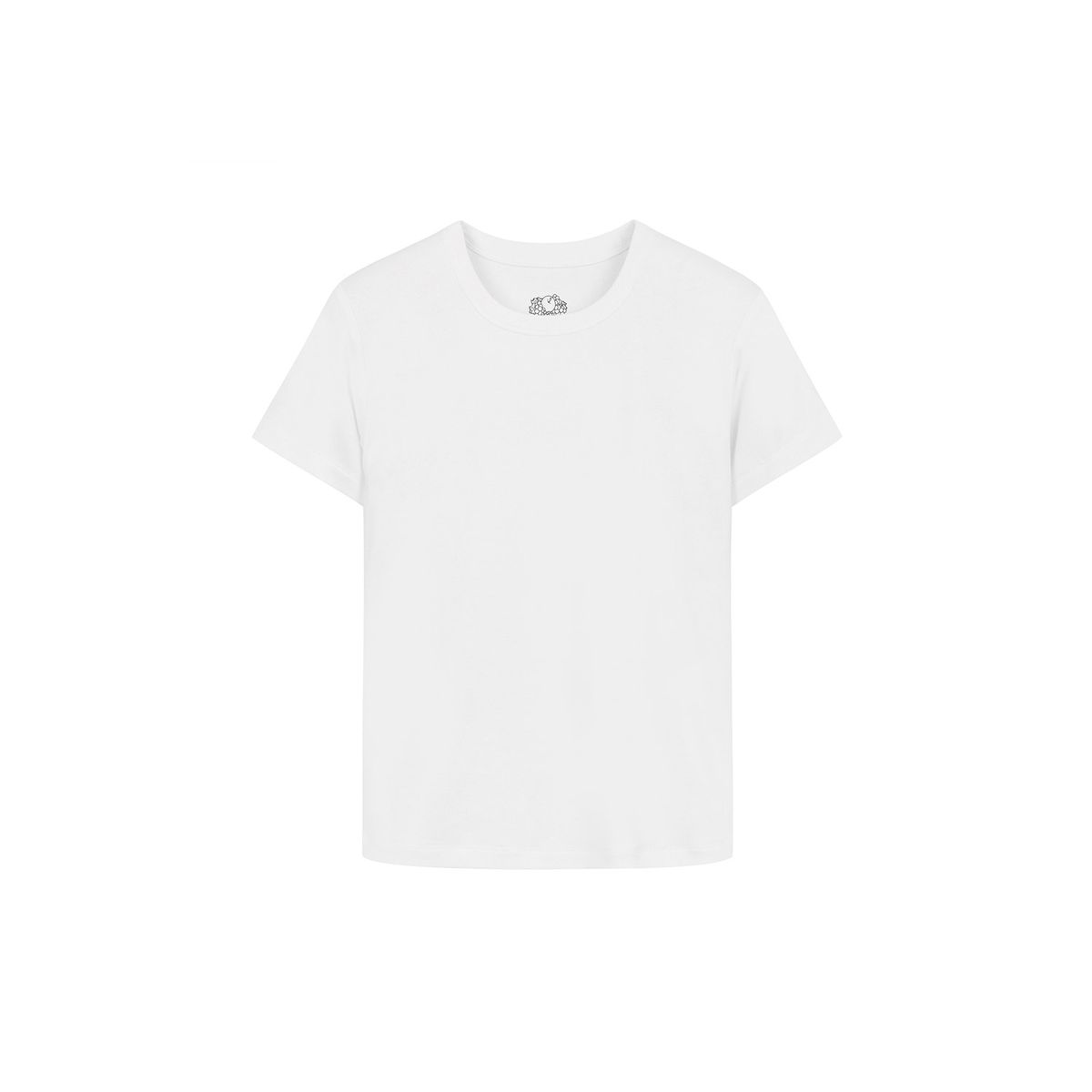 프룻오브더룸(FRUIT OF THE LOOM) Womens 슬림 크롭티셔츠(WHITE)