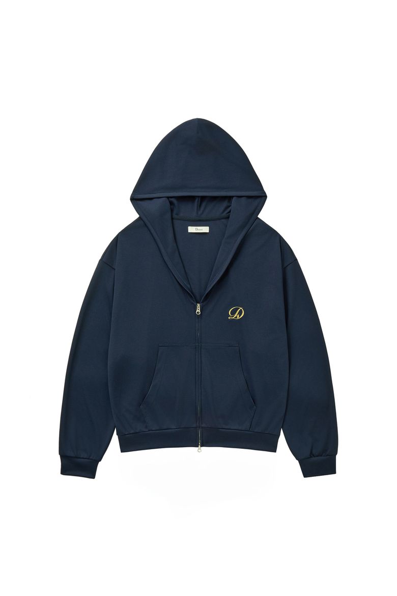 COOL MESH HOODED ZIP UP IN NAVY