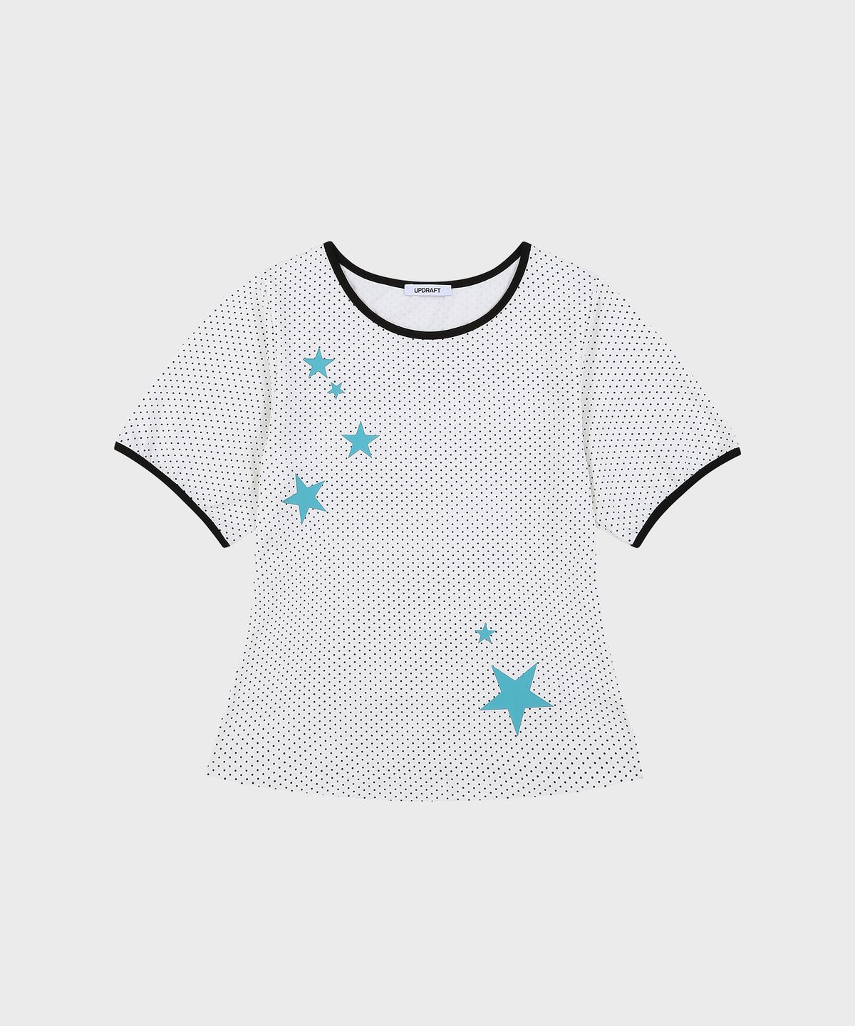 업드래프트(UPDRAFT) DOT STAR RINGER SLIM T-SHIRTS [WHITE]