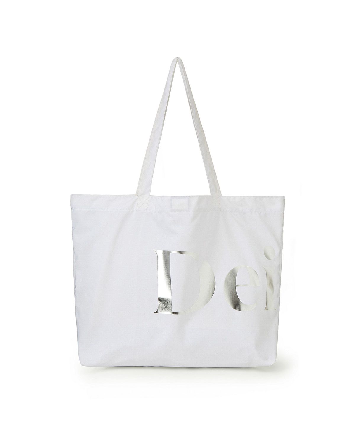 다이닛(DEINET) POINT LOGO SHOULDER BIG BAG IN WHITE