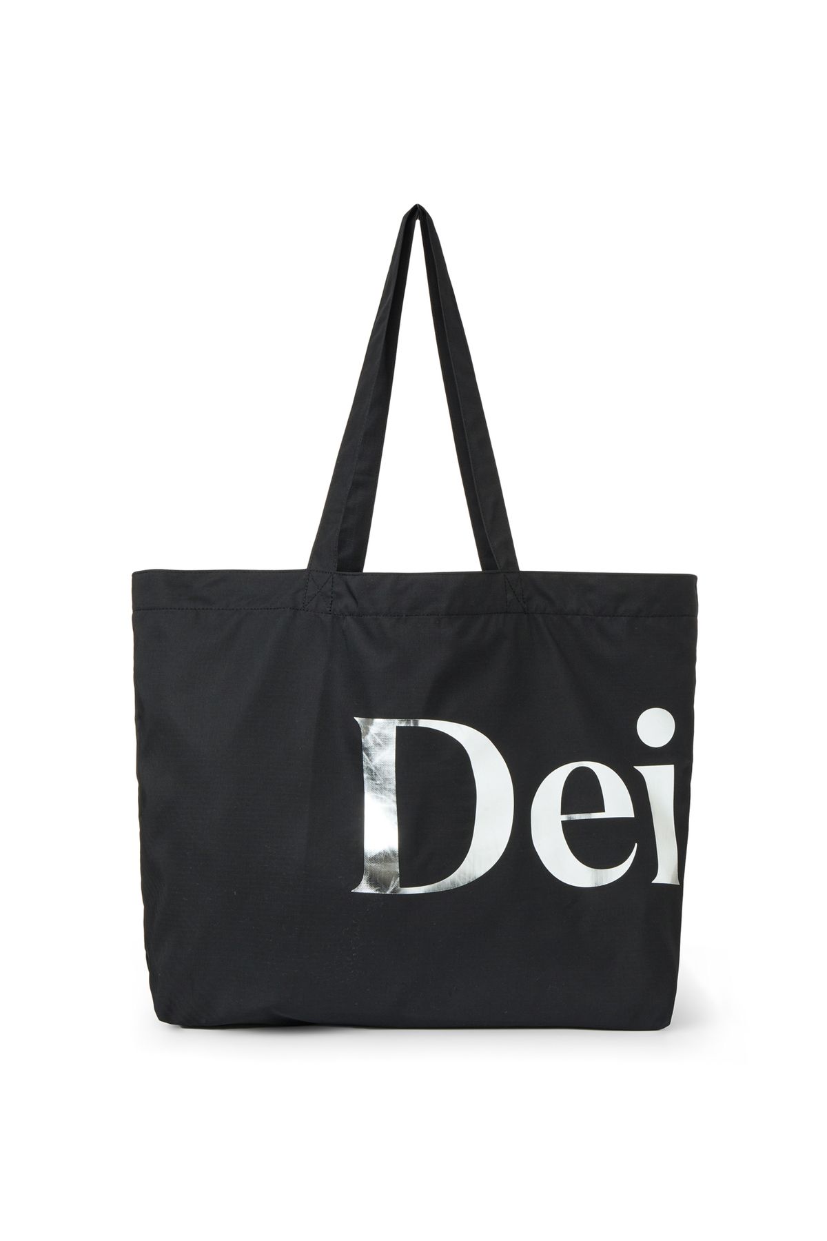 다이닛(DEINET) POINT LOGO SHOULDER BIG BAG IN BLACK