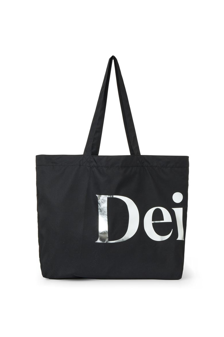 POINT LOGO SHOULDER BIG BAG IN BLACK