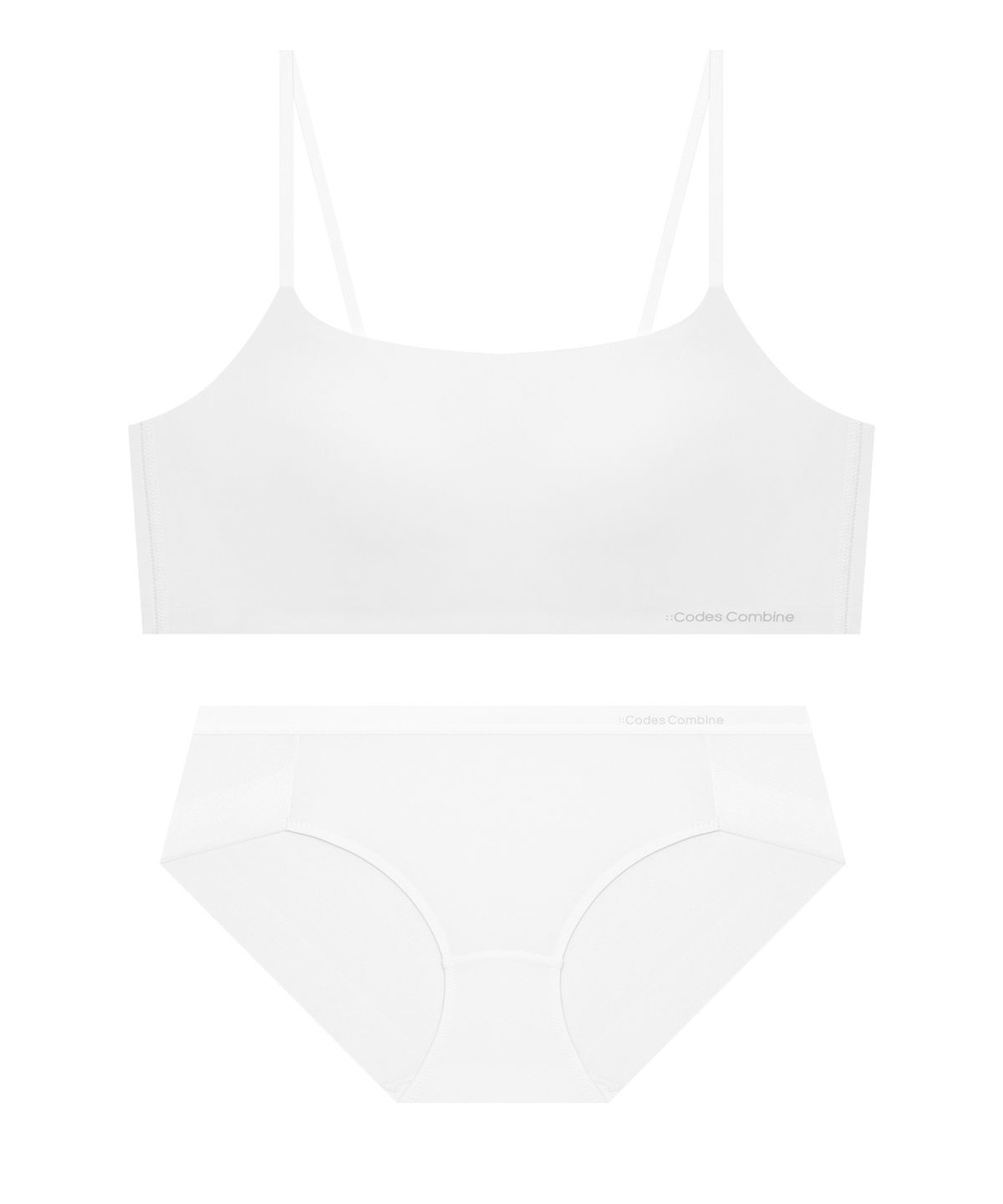 코데즈컴바인 이너웨어(CODES COMBINE INNERWEAR) 쿨웨이브 튜브탑 햄팬티 세트_화이트
