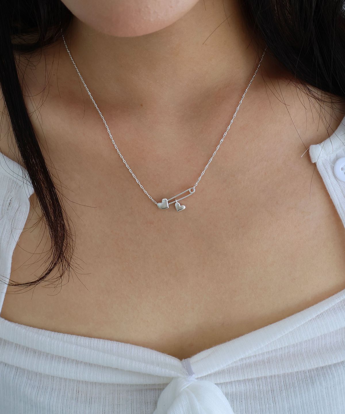 몽드린느(MONDELIGNE) Sweetheart pin Necklace