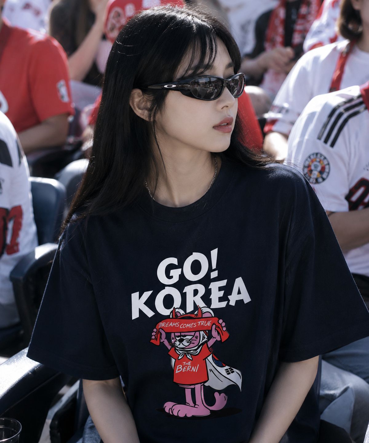 베르니(BERNI) [나인티미닛 X 베르니] GO 코리아 반팔티 (네이비)