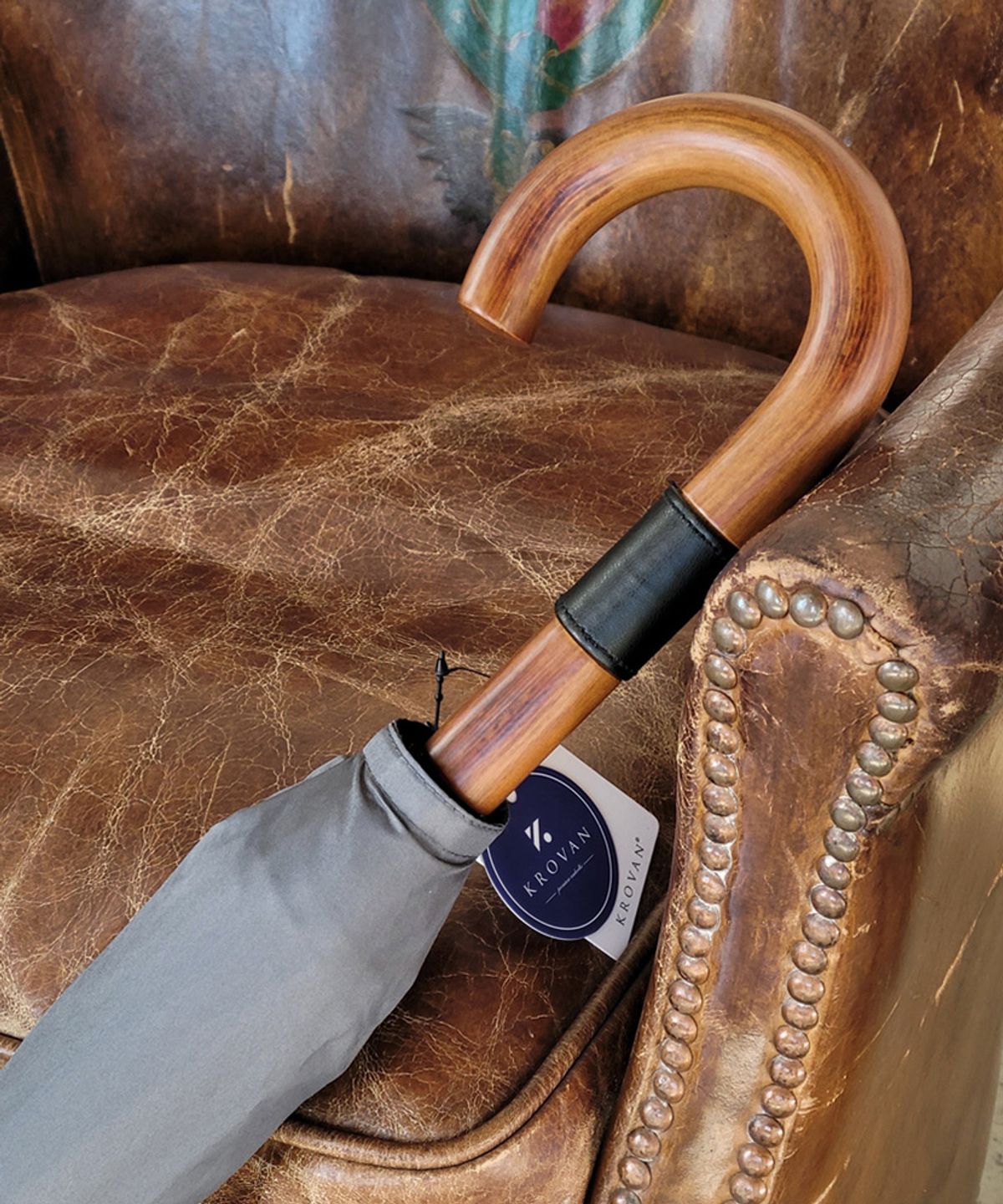 크로반(KROVAN) [무료각인]프리미엄 장우산 KR17 Leather