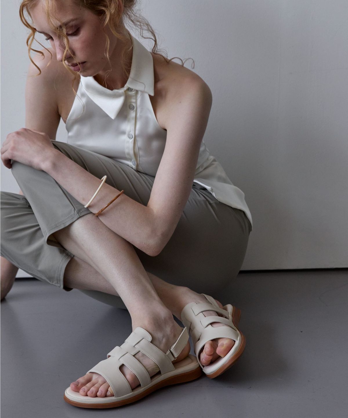 스퍼(SPUR) Oasis Gladiator Padded Sandal 소가죽 글레디에이터 샌들 3.2cm -WS7046 (3color)