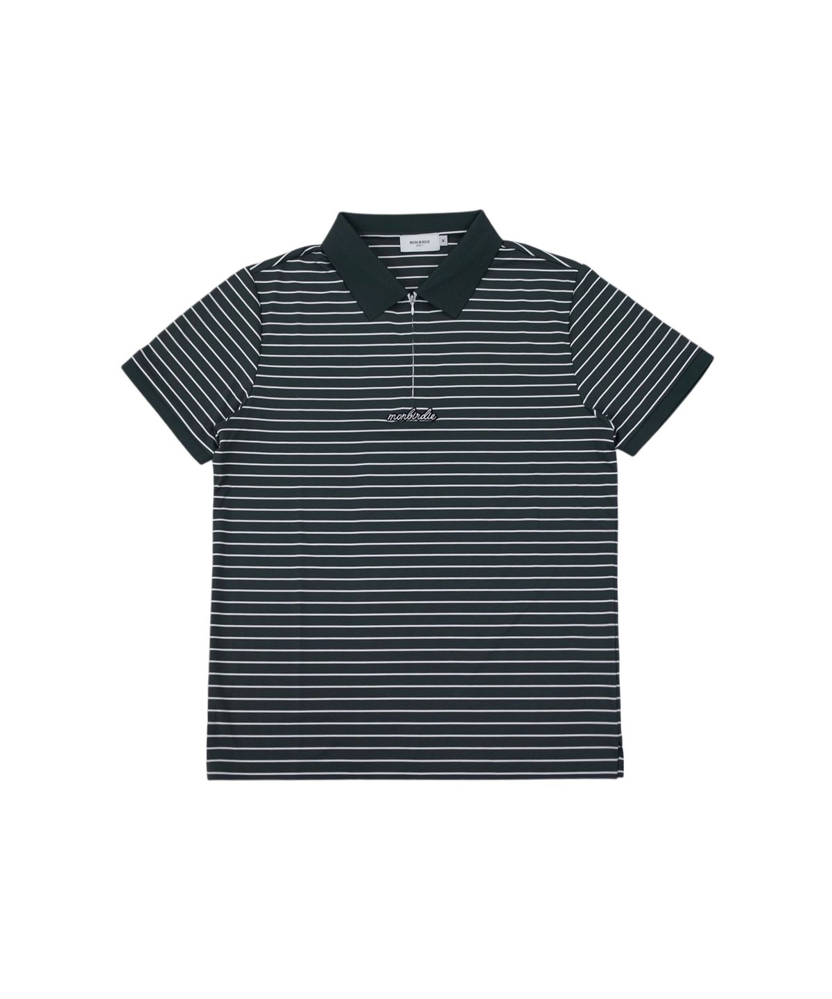 몽버디 골프(MONBIRDIE GOLF) MENS 스트라이프 텍스쳐 숏슬리브 GREEN
