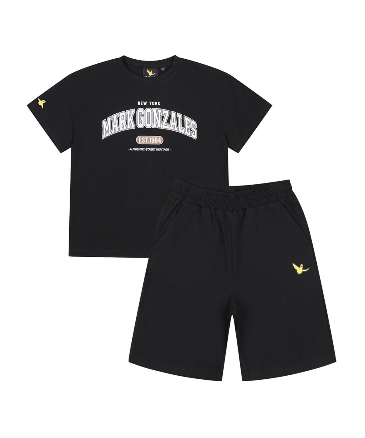 마크곤잘레스 키즈(MARK GONZALES KIDS) 아치 레터링 셋업_블랙_MG62UP82BK