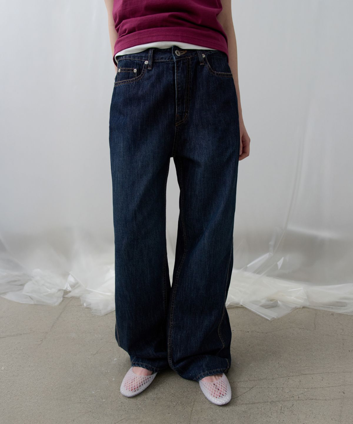 토아베(TOAVE) Indigo Summer Wide Denim (Deep blue)
