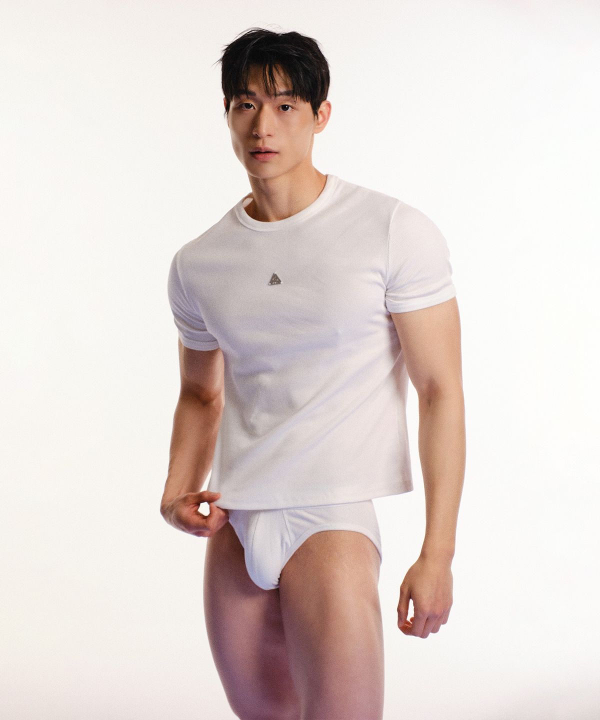 레코딩하우스(RECORDINGHOUSE) REC TRIANGLE HALF SLEEVE [WHITE]
