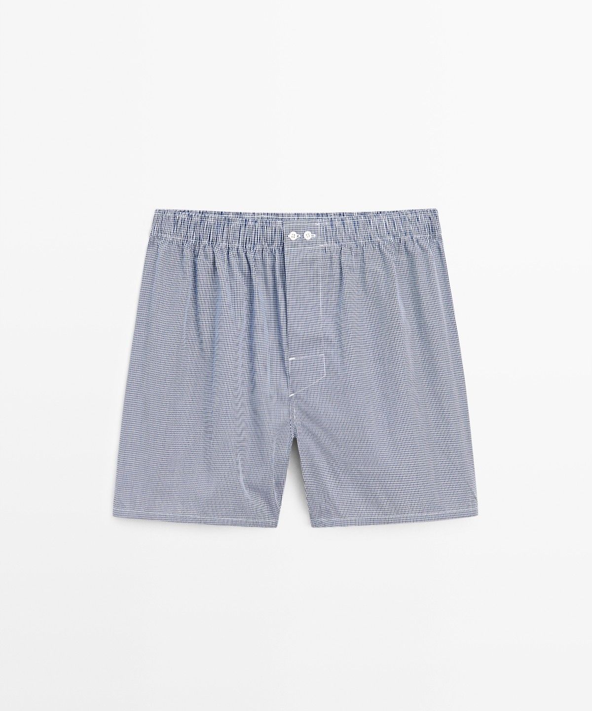 마시모두띠(MASSIMO DUTTI) 100% 코튼 마이크로 체크 팬티