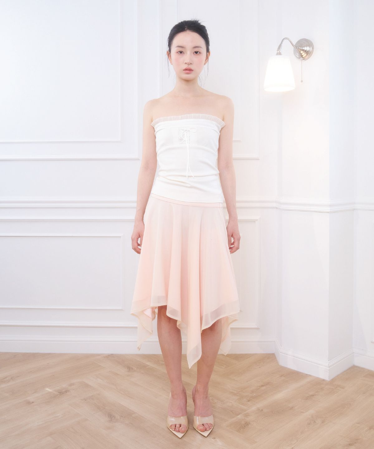 벨리아르(BELLIALEU) LACE CORSET TOP IVORY