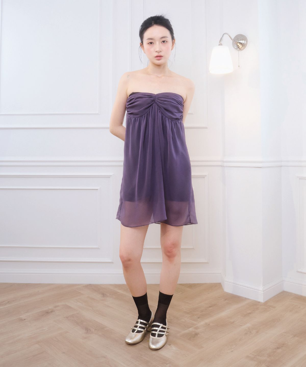 벨리아르(BELLIALEU) LOLA MINI DRESS PURPLE