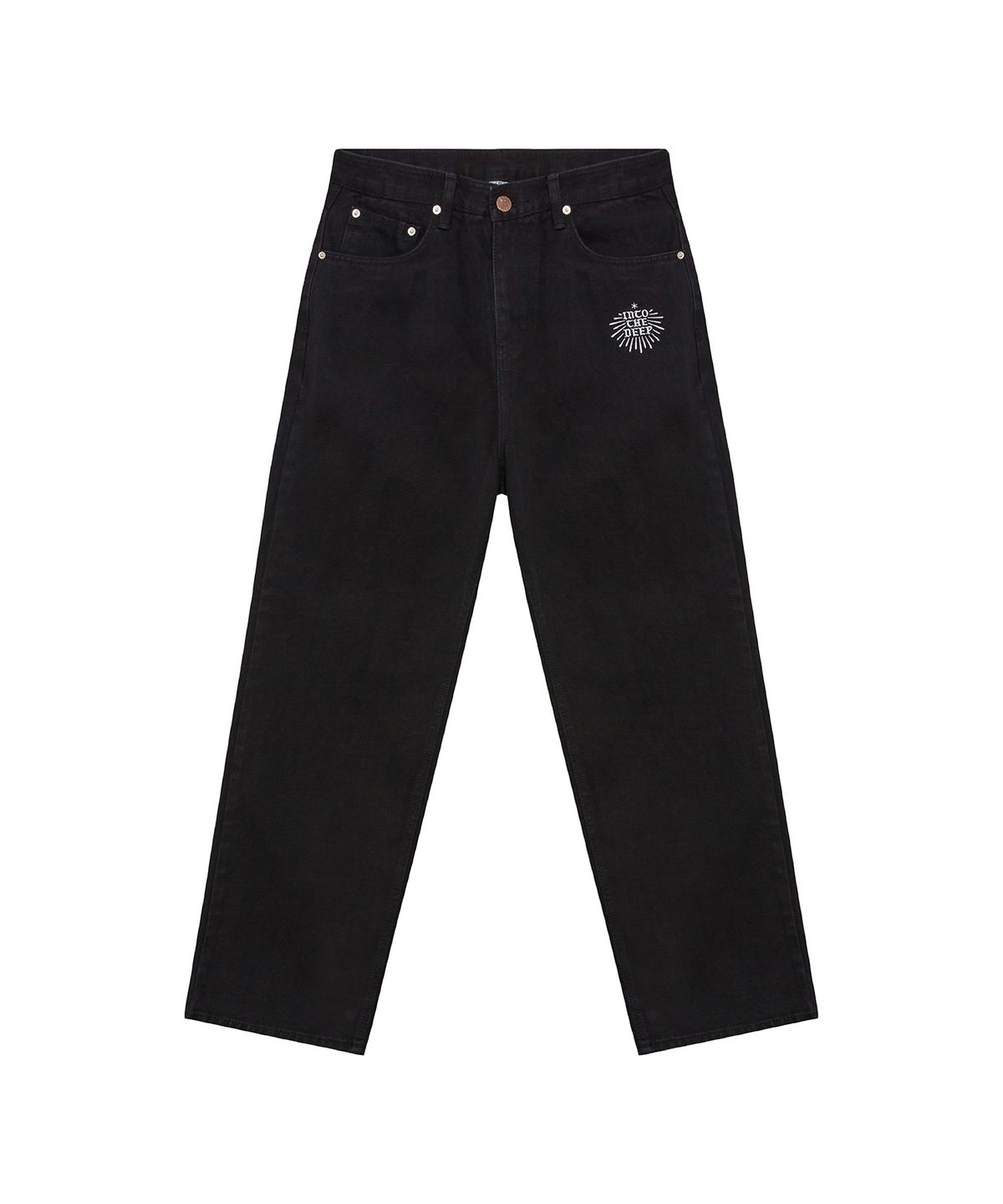인투더딥(INTO THE DEEP) [ITD X HRTM] LOOSE FIT BLACK DENIM PANTS