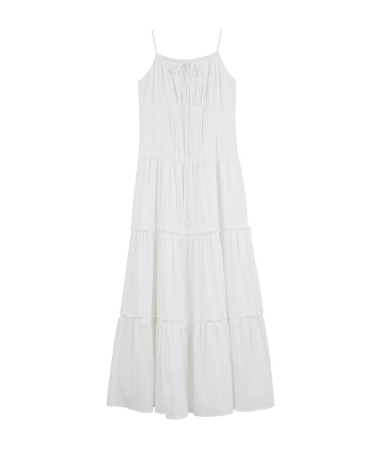 April Lace Maxi Dress White
