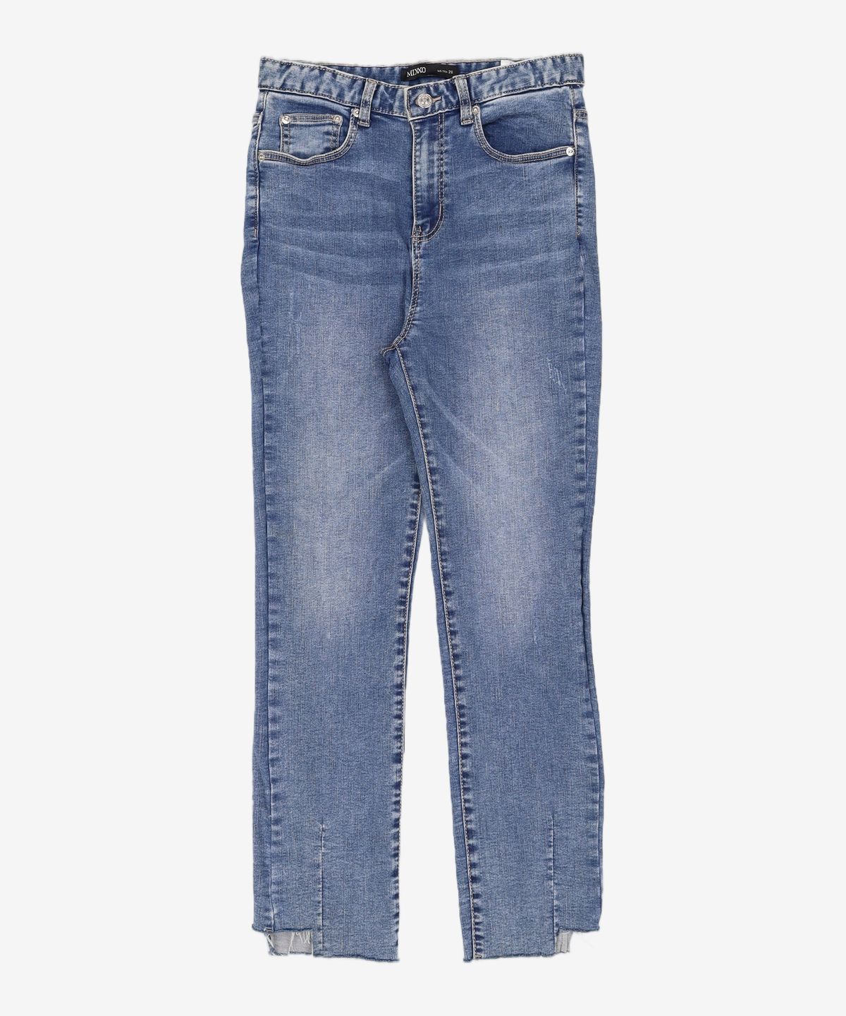 미쏘(MIXXO) 언발 컷팅 슬림일자핏 데님 MIWTJC324J 28