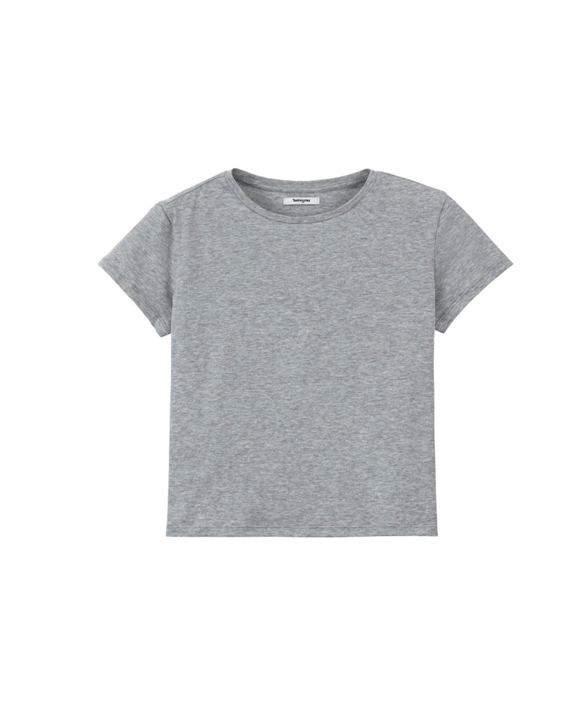 라츠유(LOTSYOU) Basic Color T-shirts Melange Gray