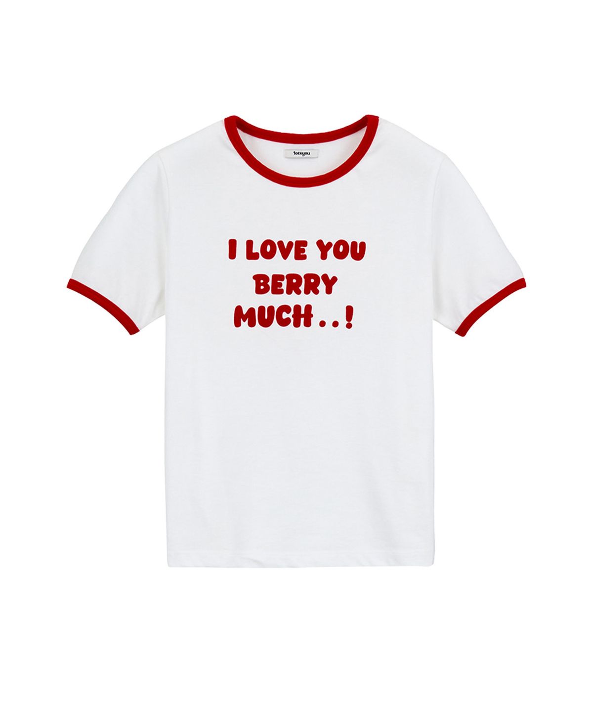 라츠유(LOTSYOU) Berry Much Ringer T-shirt Red