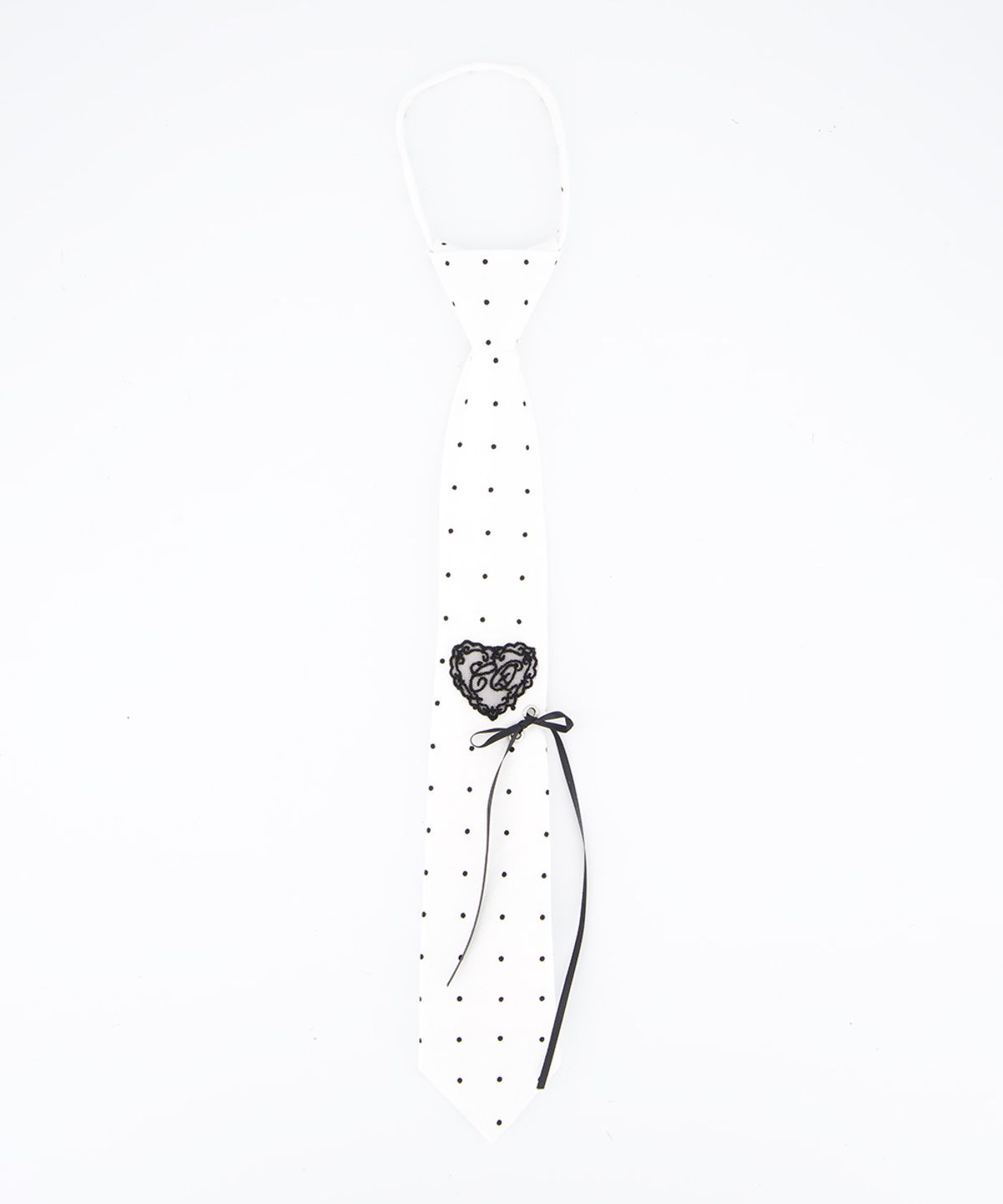체리퀴리(CHERRYQUIRI) CQ lace heart neck tie - ivory