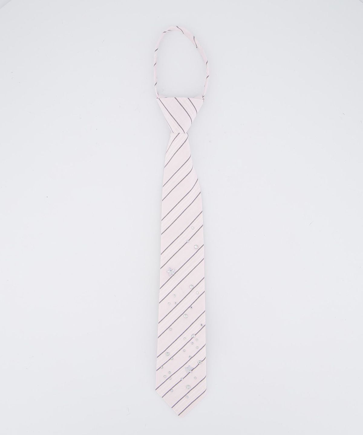체리퀴리(CHERRYQUIRI) sparkle star neck tie - pink stripe