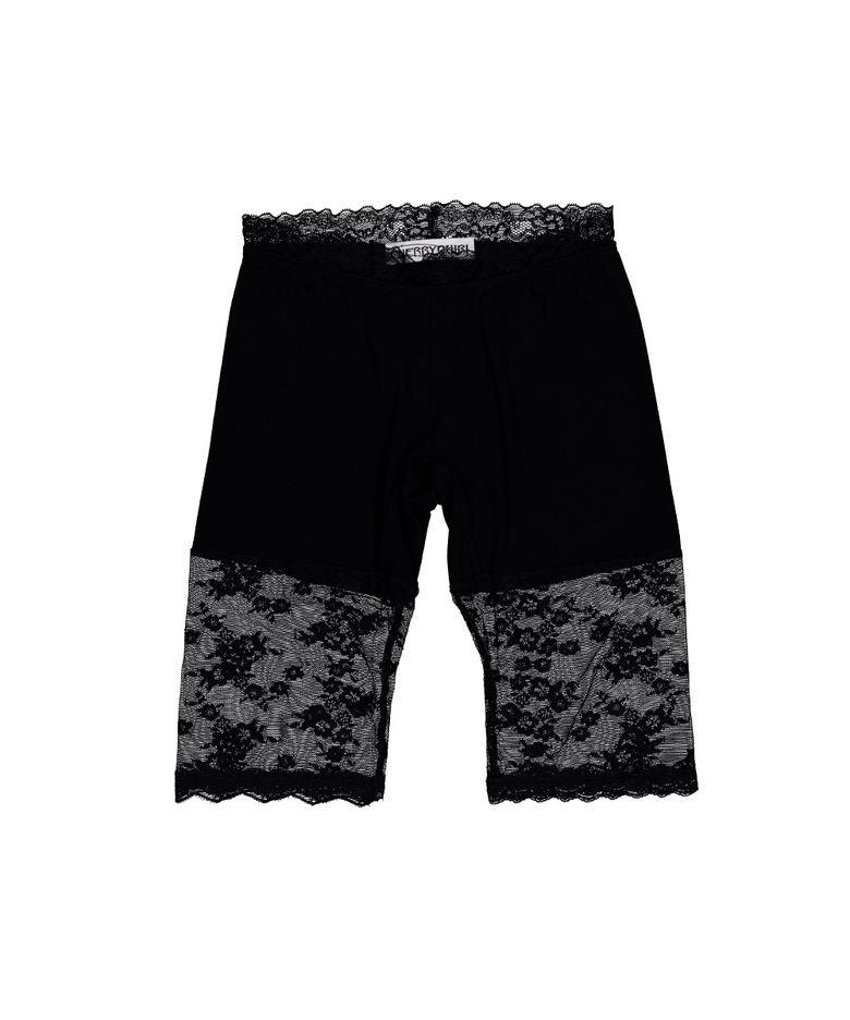 lace half inner pt - black