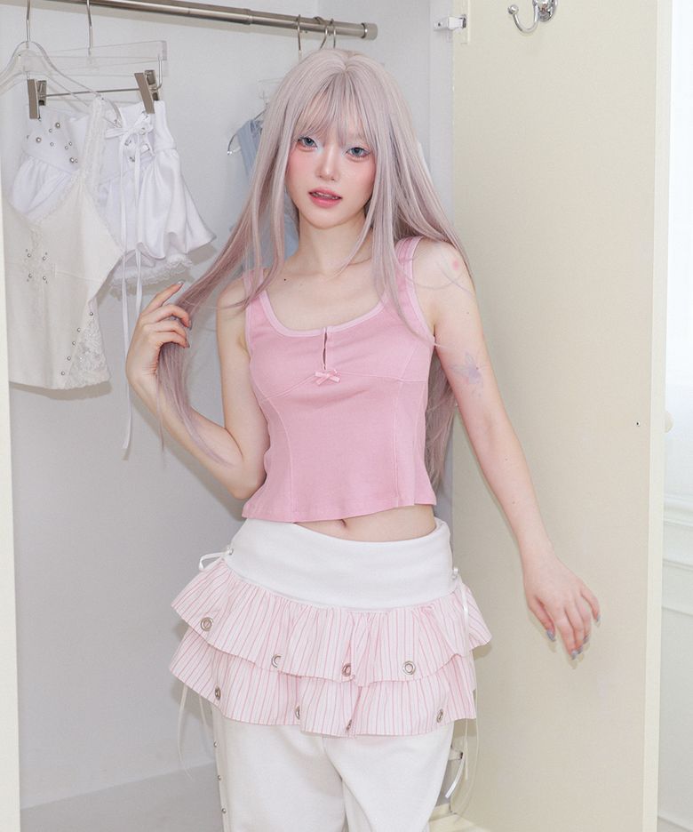 hook line sleeveless - washed pink