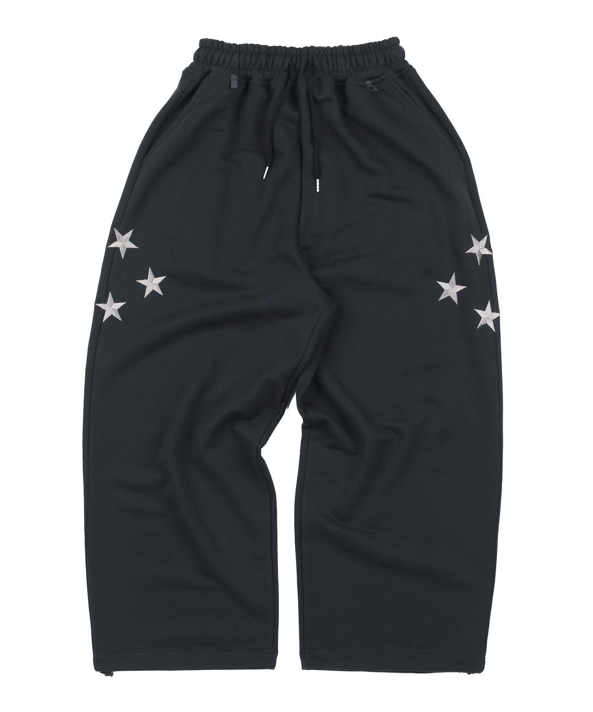 언노운컴노멀(UNKNOWNCOMENORMAL) USA Star Flag Sweat Pants [CHARCOAL]