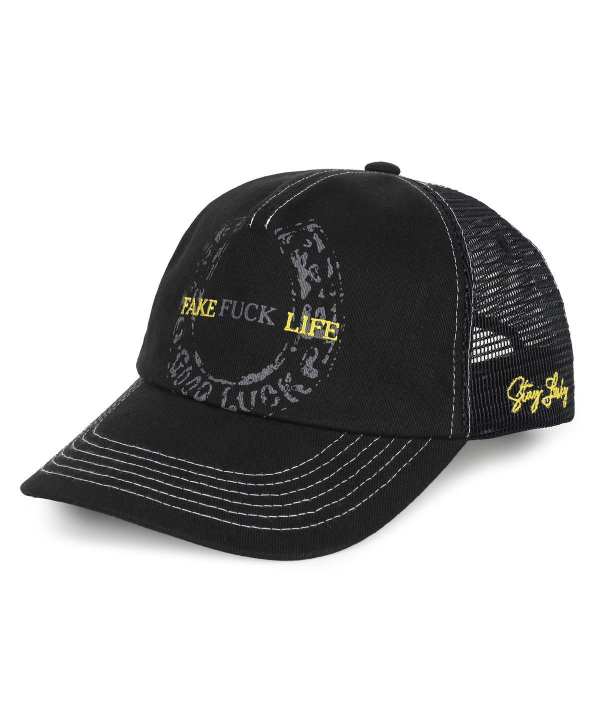 언노운컴노멀(UNKNOWNCOMENORMAL) FFL Mesh Trucker Cap [BLACK]