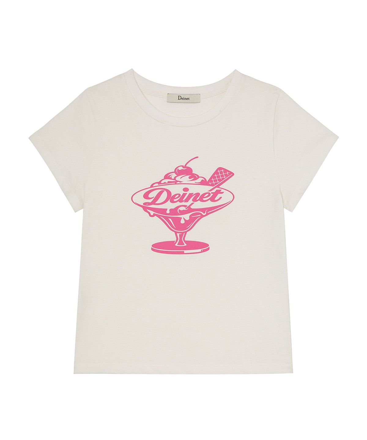 다이닛(DEINET) DESSERT GRAPHIC T-SHIRT IN WHITE