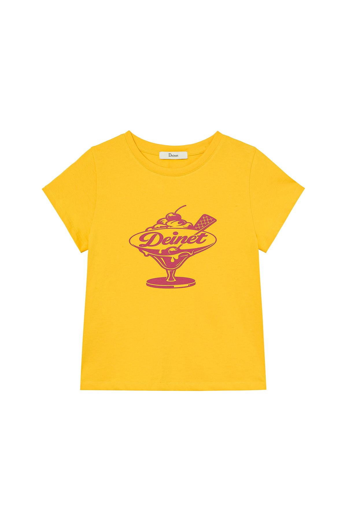 다이닛(DEINET) DESSERT GRAPHIC T-SHIRT IN YELLOW