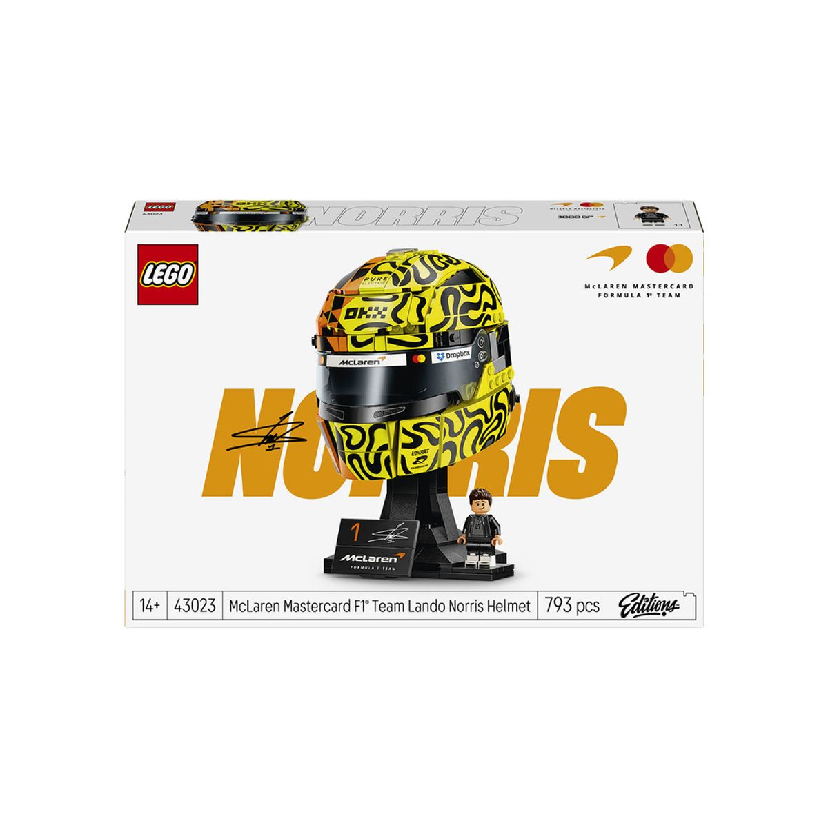 레고(LEGO) 레고 에디션 43023 McLaren Mastercard F1® Team 랜도 노리스 헬멧 [레고공식]