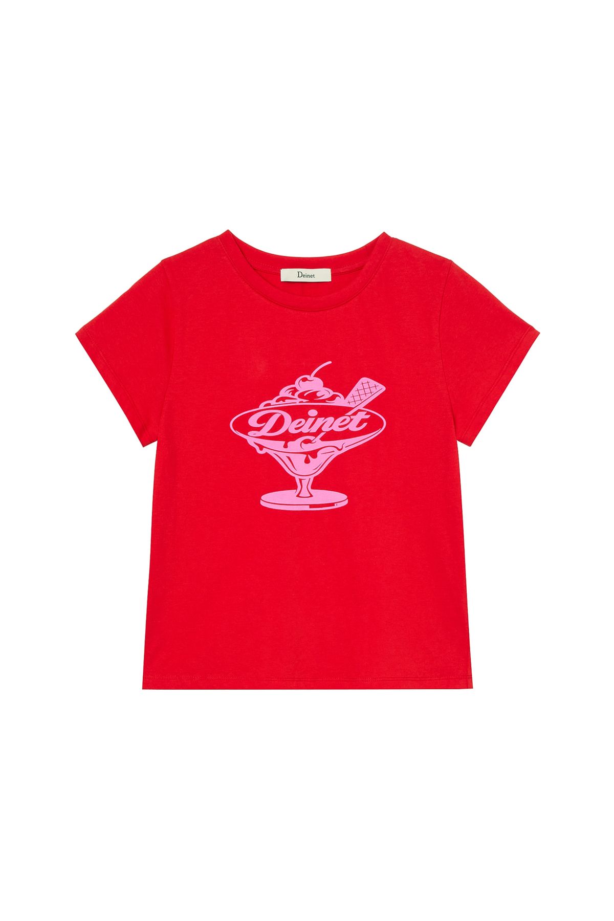 다이닛(DEINET) DESSERT GRAPHIC T-SHIRT IN RED