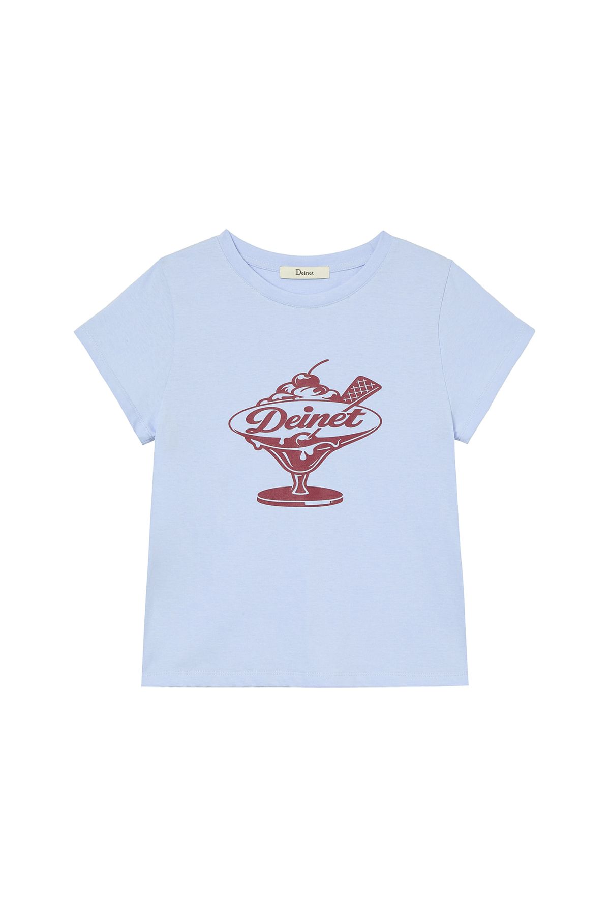 다이닛(DEINET) DESSERT GRAPHIC T-SHIRT IN LIGHT BLUE