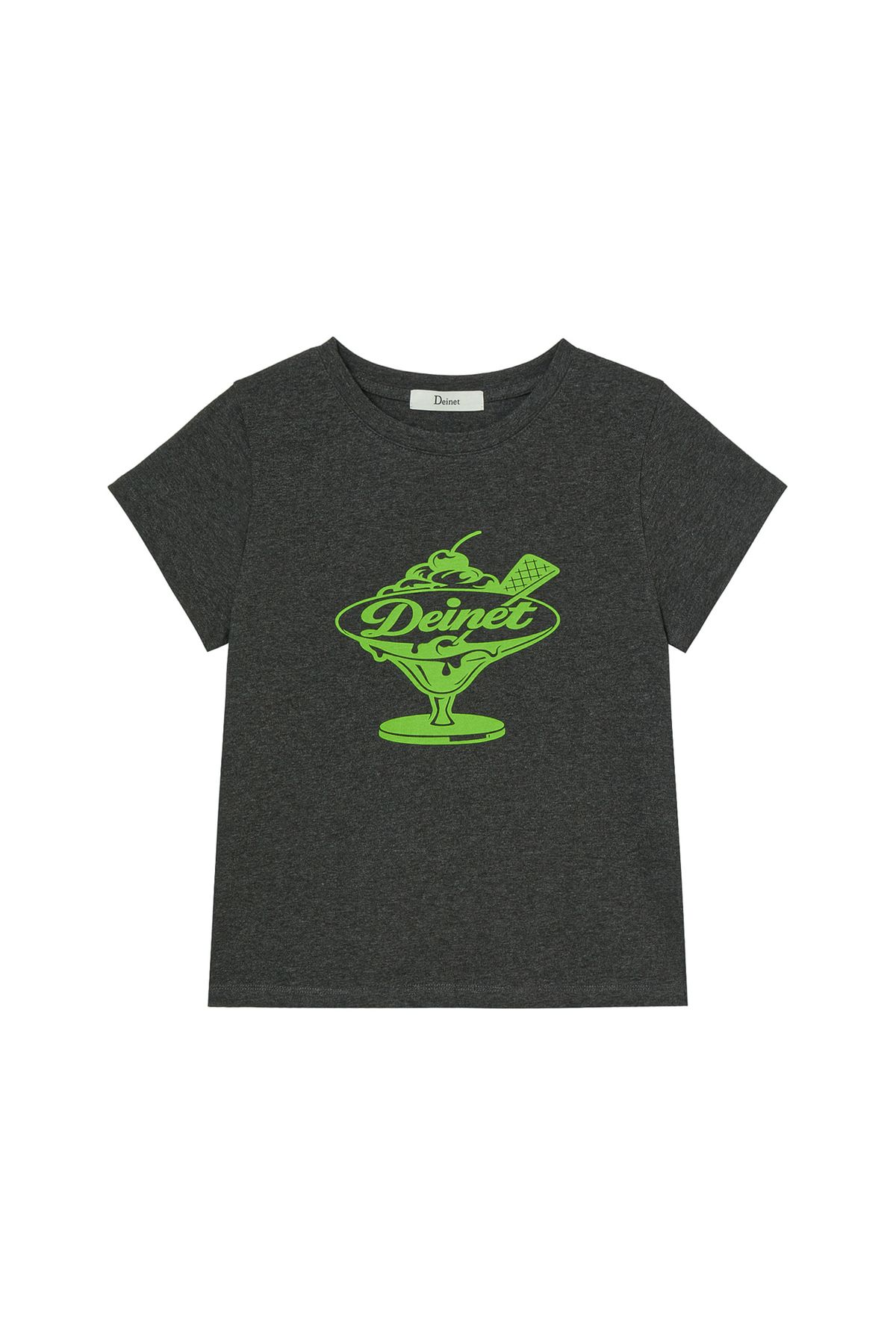 다이닛(DEINET) DESSERT GRAPHIC T-SHIRT IN CHARCOAL