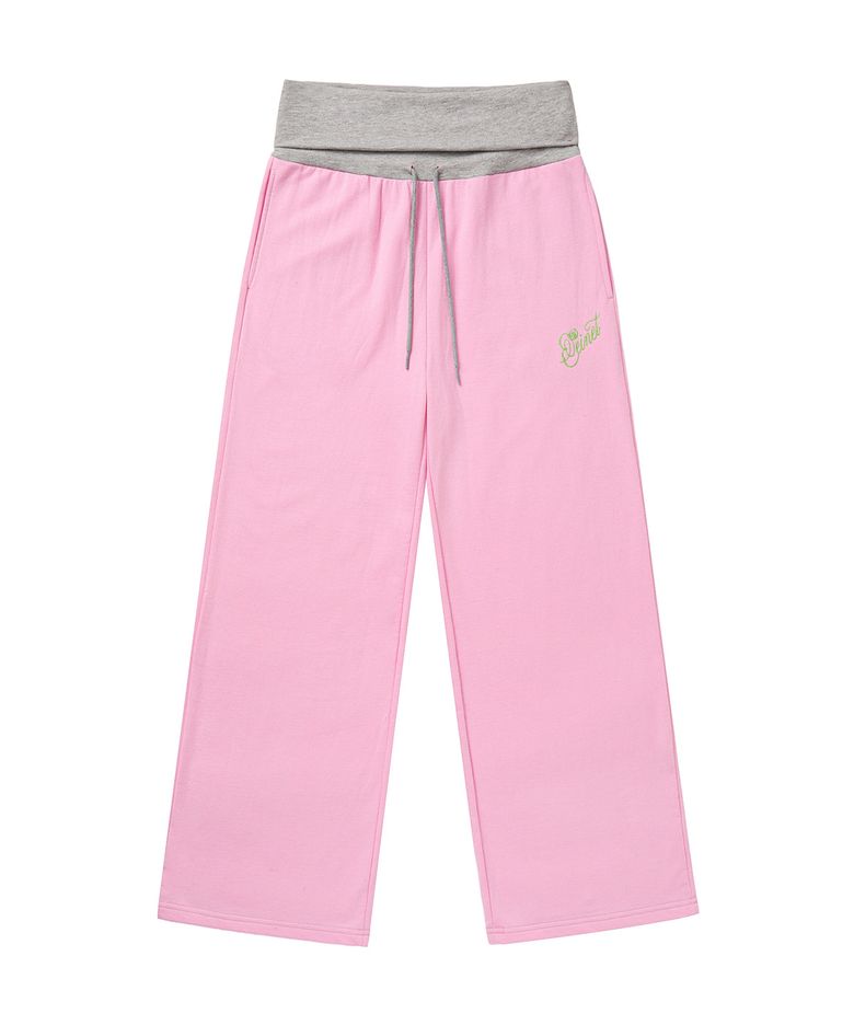 ROSE DOUBLE SWEAT PANTS IN LIGHT PINK