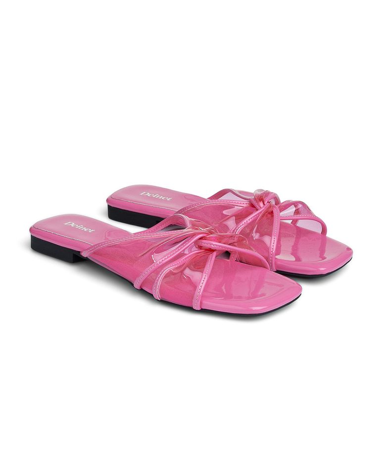 JELLY TWISTED SLIPPERS IN PINK
