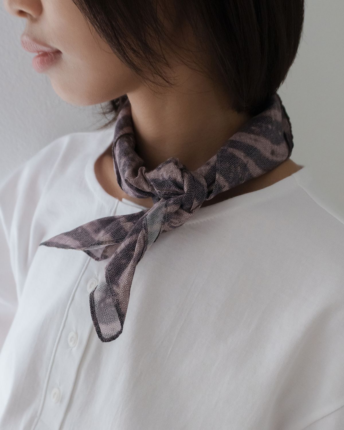 사일런트실러블(SILENTSYLLABLE) Crater bandana / Clay rose