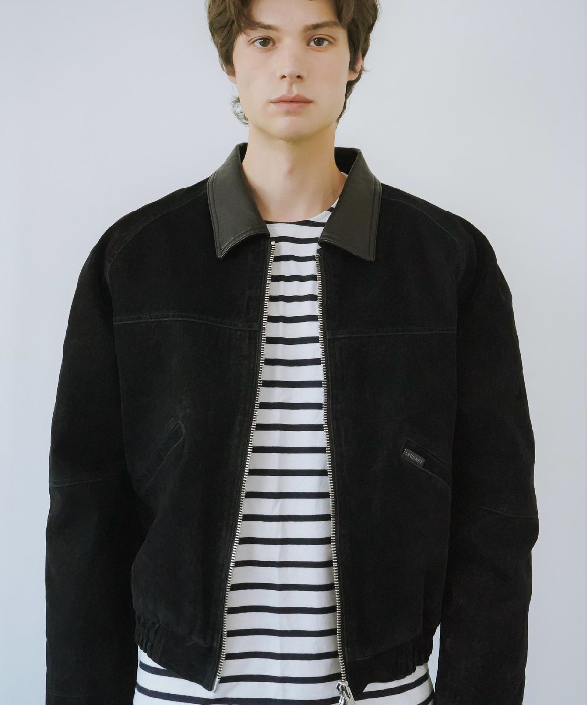 른넷(LEUNNET) 벨벳 뮤트 데님 자켓 (Velvet Mute Denim Jacket) / Navy