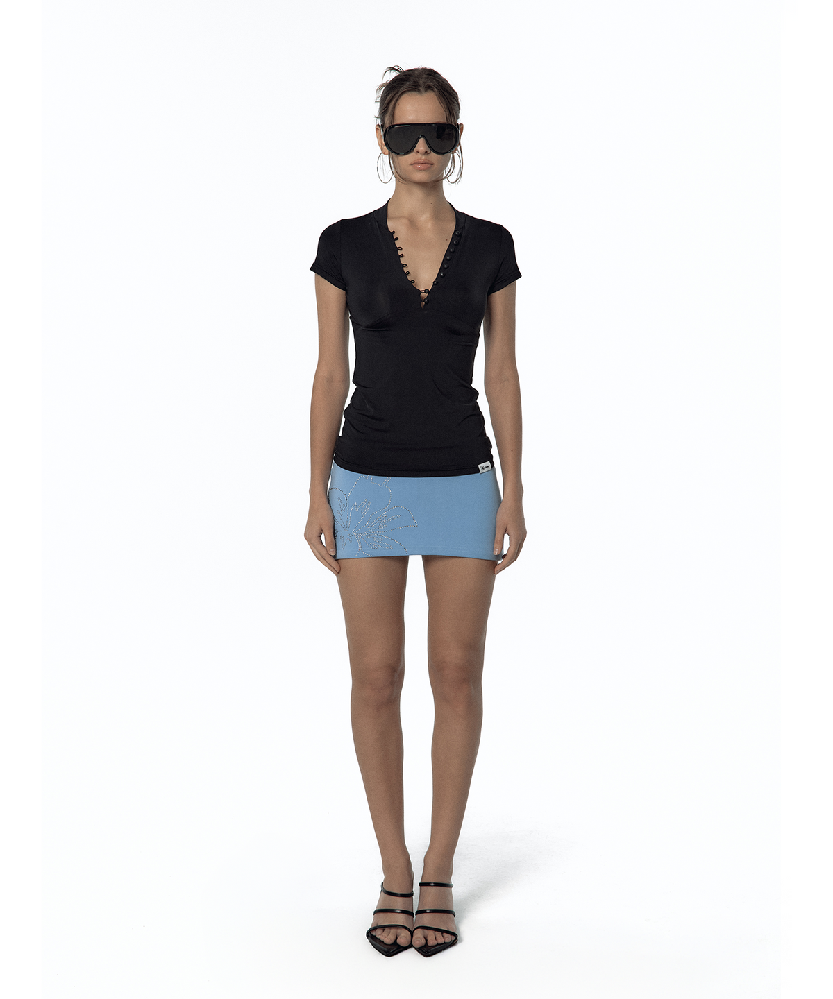 카시코(KASHIKO) Lily Mini Skirt Pants Pog Blue