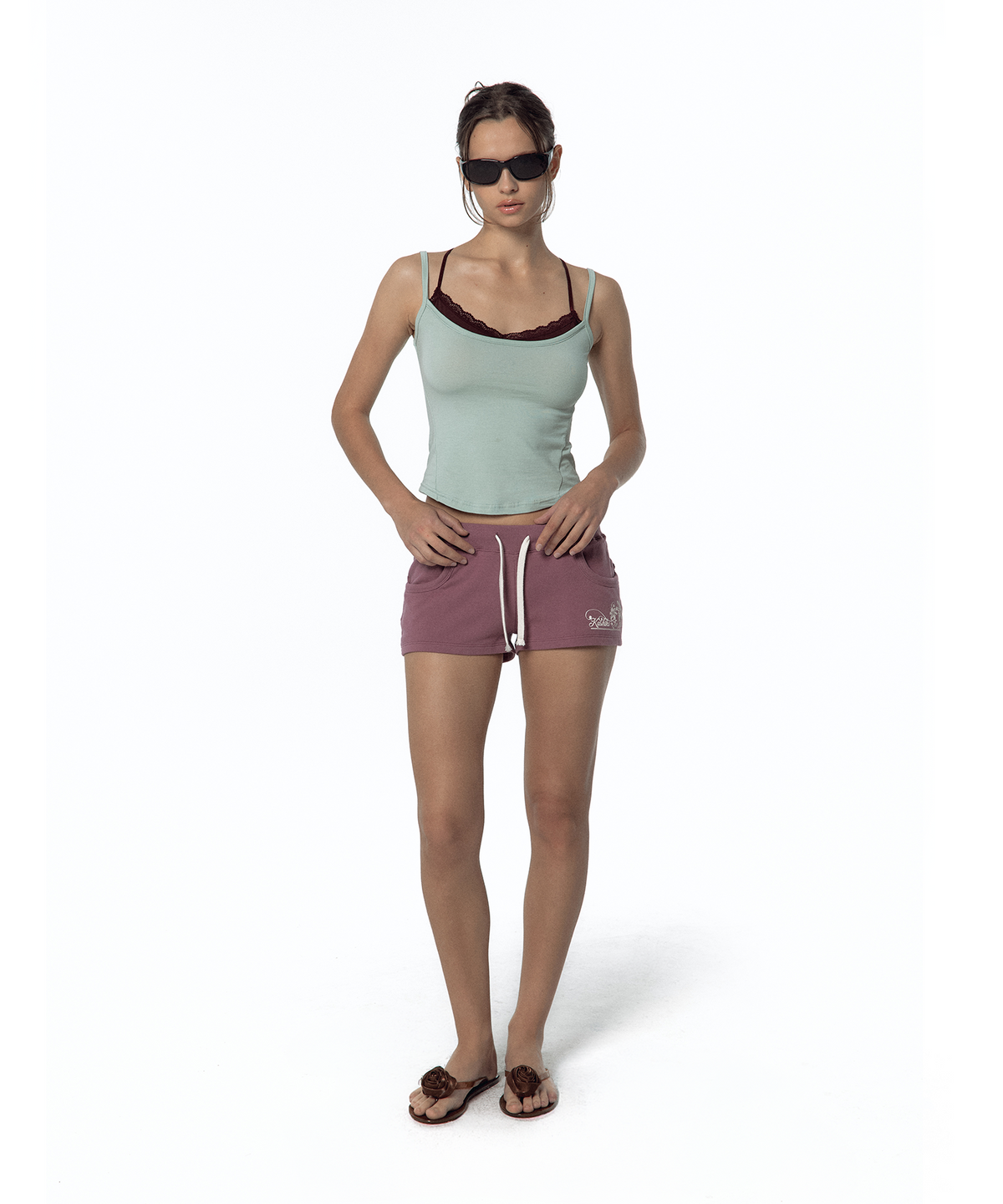 카시코(KASHIKO) Bold Low-rise Shorts Orchid