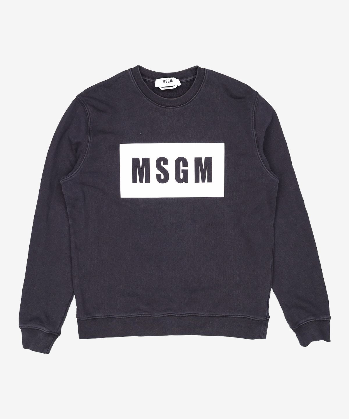 엠에스지엠(MSGM) 22FW 박스 로고 맨투맨 블랙 2000MM523 XL