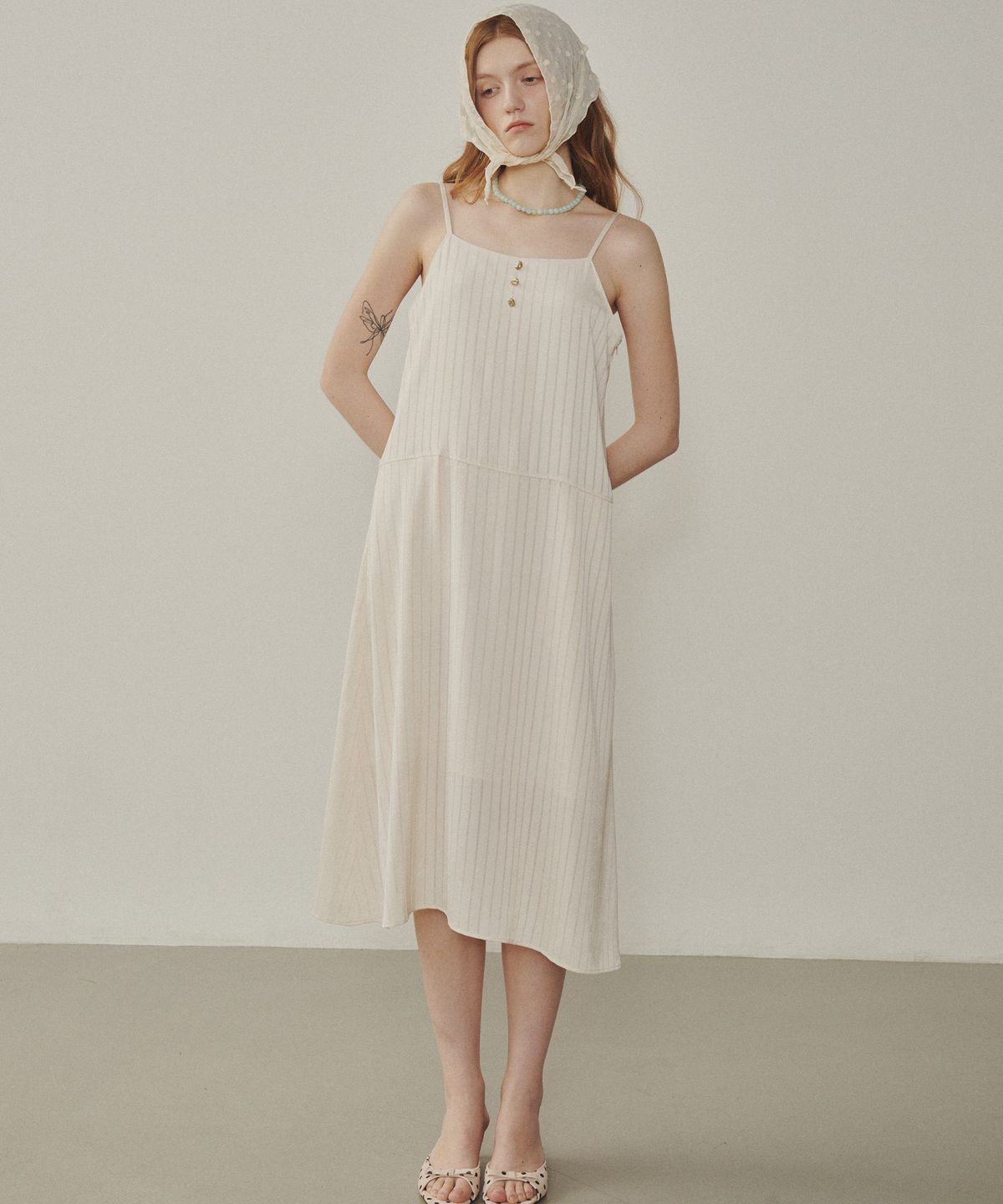 멜리앤로즈(MELLY&ROSE) 산타모니카 새틴 드레스(315301)_BEIGE