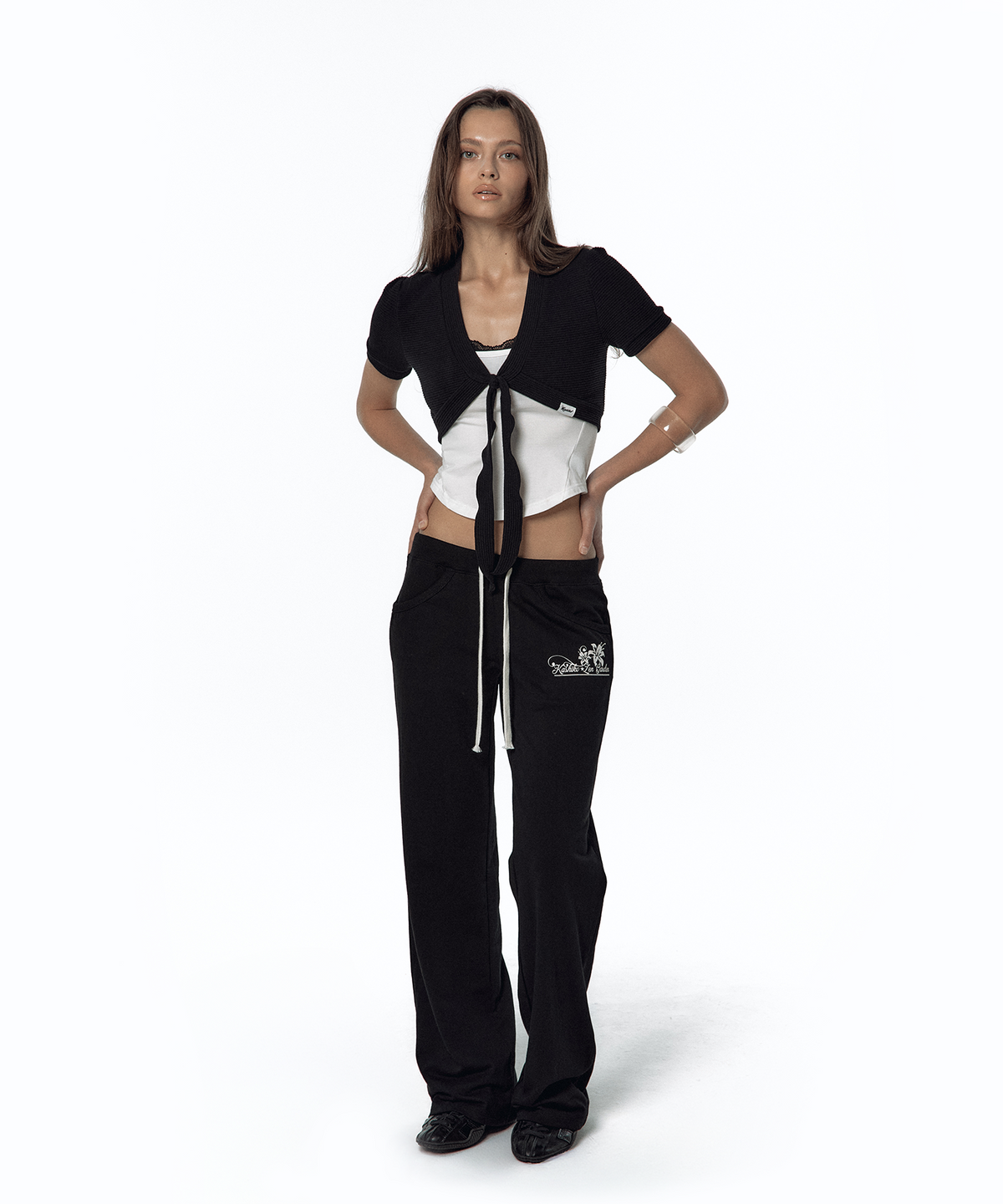 카시코(KASHIKO) 2000s Low-rise Track Pants Black