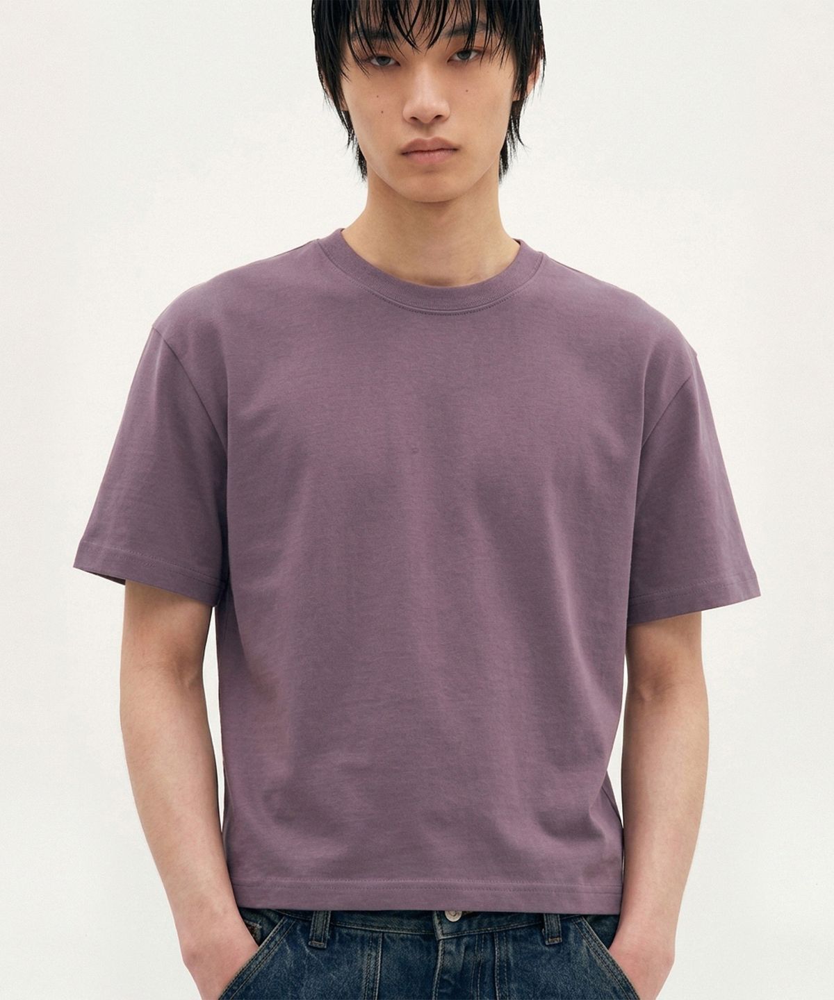 피알씨에스에스(PRCSS) Essential Crop tee - Purple
