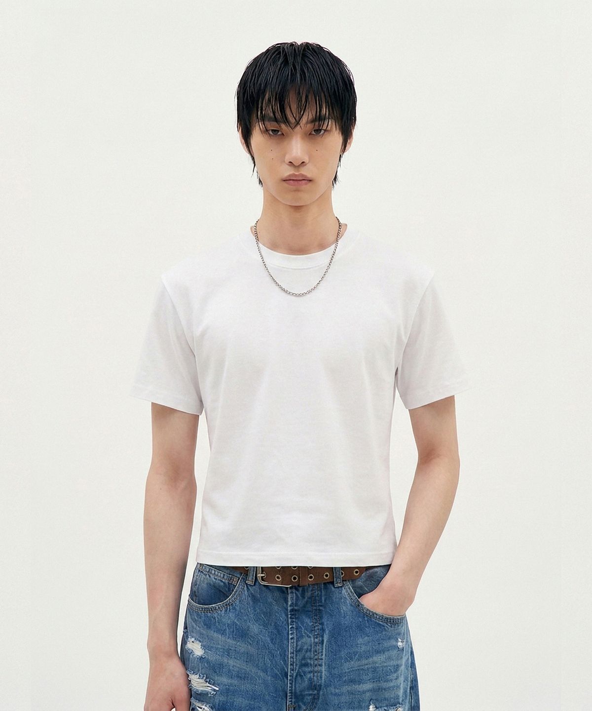 피알씨에스에스(PRCSS) Essential Crop tee - White